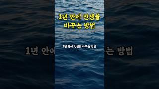 1년 안에 인생을 바꾸는 방법