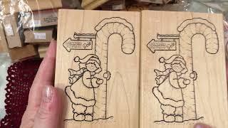 Adventures in Thrifting:  Christmas Wood Block Stamp Clearance