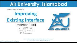 Air University (LLU): Re-Designing of Interface (Home Page)