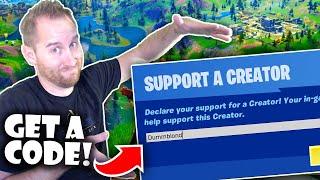 How to get a Support a Creator Code in Fortnite!