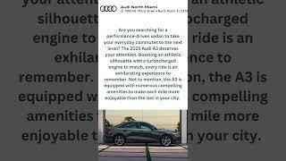 2025 Audi A3 Trim Levels & Specs | Audi North Miami
