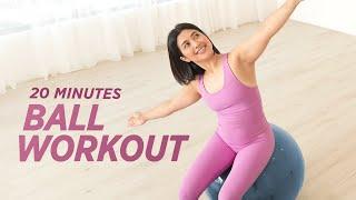 20 min Exercises Ball Workout for Balance & Core Strength