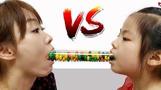 Chocolate straw battle? Seoeun VS Mom Chcolate Contest