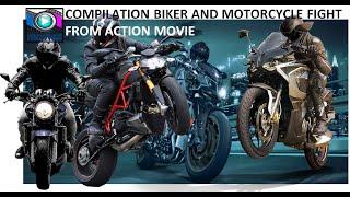 COMPILATION BIKER AND MOTORCYCLE FIGHT FROM ACTION MOVIE