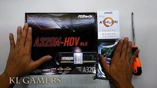 AMD Athlon 200GE with VEGA Graphics ASRock A320M-HDV R4.0 4GB RAM 1TB HDD Budget Build 2019