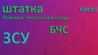 БЧС (Бойовий, чисельний склад) Штатка ЗСУ