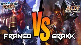 Franco (ML) VS Grakk (AOV) HERO & SKILL COMPARISON 