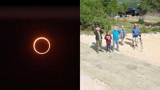 Drone during Ring of Fire Solar Eclipse