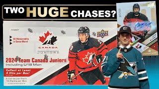 CELEBRINI FIRST PACK PULLED AUTOS!! - 2024 Upper Deck Team Canada Juniors Hockey Hobby Box Break