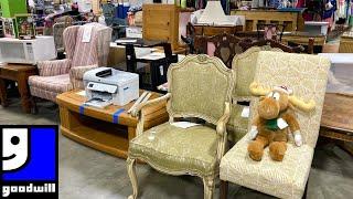 GOODWILL SHOP WITH ME FURNITURE ARMCHAIRS CHAIRS TABLES DECOR KITCHENWARE SHOPPING STORE WALKTHROUGH