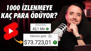 Youtube Shorts 2025’de 1000 İzlenmeye Kaç Para Veriyor?