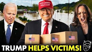 Kamala MELTS DOWN As Trump Delivers Aid to Hurricane Victims | ROASTS Kamala For STAGED Fake Pic