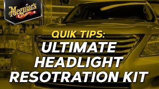 DIY Guide to Brighter Lights - Meguiar's Easy-To-Use Ultimate Headlight Restoration Kit - Quik Tips