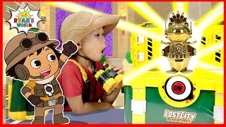 Finding GOLDEN GUS in Ryan's Lost City Adventure! Toys for kids!