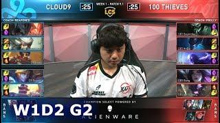 C9 vs 100 | Week 1 Day 2 S9 LCS Spring 2019 (ex-NA LCS) | Cloud 9 vs 100 Thieves W1D2