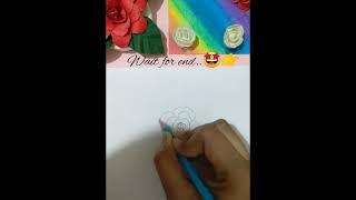 #youtubeshorts Easy rose drawing #trending #Shi'sArts