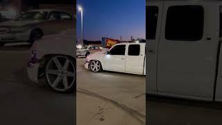 DROPPED EXT CAB SITTING ON STRADA WHEELS #stepside #extcab #texastrucks #droppedtrucks #stradawheels