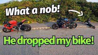 What a Nob! He dropped my bike