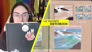 Sketchbook Tour - Drawing & Gouache Landscapes (#16 2022-2024)  Stillman & Birn Nova Beige