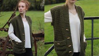 Easy Crochet Fall Vest Beginner Friendly