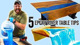 5 EPOXY River Table Tips for Beginners!