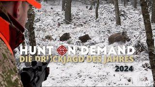 ️  SAUEN IM SCHNEE ️ Die Hunt on Demand Drückjagd des Jahres 2024 – die ersten 26 Minuten