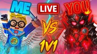 (Horizontal) Insane 1V1 with YOU in Blockman Go Bedwars! PC vs Mobile 