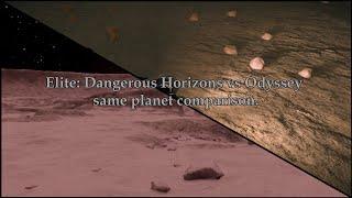 Elite: Dangerous Horizons vs Odyssey same planet comparison.