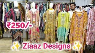 Ziaaz Designs Latest Partywear Readymade material suit dailywear cotton suit kaftan maslin wholesale