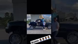 SQUATTED TRUCK RAN OVER THE OWNER ‍️!!! #liftedtrucks #comment #crash #crush #comment