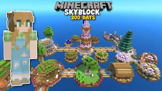 I Played 200 DAYS in Minecraft SKYBLOCK ️ | Full Movie (+bonus content!)