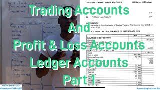 Trading Accounts and Profit or loss Accounts | Final Accounts | Accounting Ledger accounts