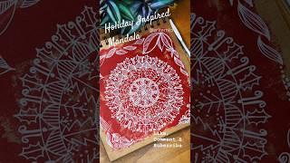 Christmas themed easy Mandala drawing #shorts #easy #mandalaart #art #doodle #artshorts