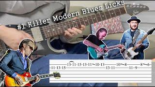 Guitar Lesson | #1 Killer Modern Blues Licks by Guitar Heroes(With TABS)