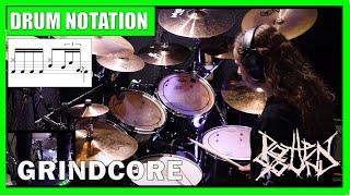 ROTTEN SOUND drumming with drum notation