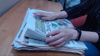 ASMR Newspaper Page Turning (No Talking) Intoxicating Sounds Sleep Help Relaxation