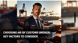 Choosing an ISF Customs Broker: Key Factors to Consider