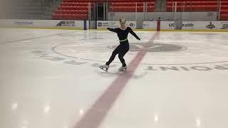 Alina Martin - Pre gold skating skills test