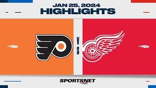 NHL Highlights | Flyers vs. Red Wings - January 25, 2024