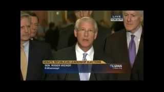 Senator Roger Wicker at the Senate Republican Leadership Election News Conference