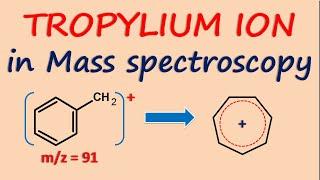 Tropylium ion Mass spectroscopy | Significance of peak in spectra