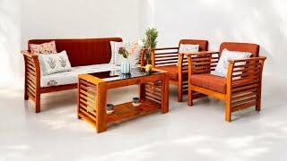 U Teak Wood Sofa Set | Wooden Sofa Set Design by AHD Furniture