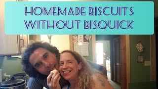 Homemade Biscuits without using any Bisquick!  They are soo good, you will never go back to Bisquick