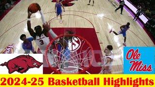 #23 Ole Miss vs Arkansas Basketball Game Highlights 1 8 2025