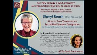 How to Earn Toastmasters Accredited Speaker Designation - An Overview and Judging Demonstration