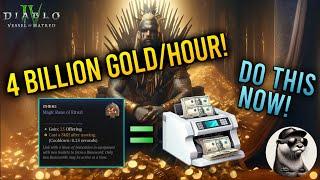 4 BILLION GOLD PER HOUR! - Best Gold Farming Strategy All Classes | Diablo 4 Vessel of Hatred