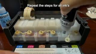 EPSON L850 Printer Ink Filling and Setup