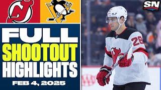 Pittsburgh Penguins at New Jersey Devils | FULL Shootout Highlights - February 4, 2025