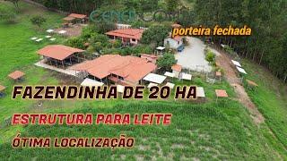 Cener Imóveis 2722  Fazendinha com estrutura de leite de 20 ha por 1 500 mil de porteira fechada