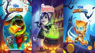 New Updates Talking Tom Gold Run vs Talking Tom Hero Dash and My Talking Angela |Episode 3683 3Games